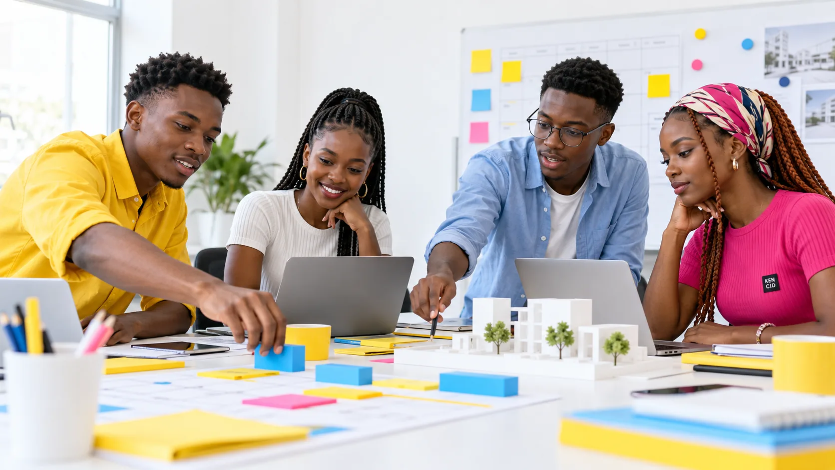 Students exploring Business Management at KENCID