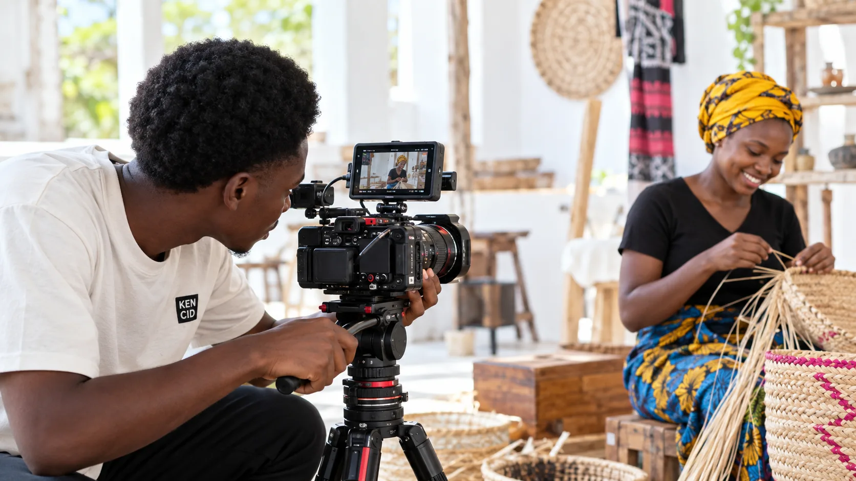 Students exploring Documentary at KENCID