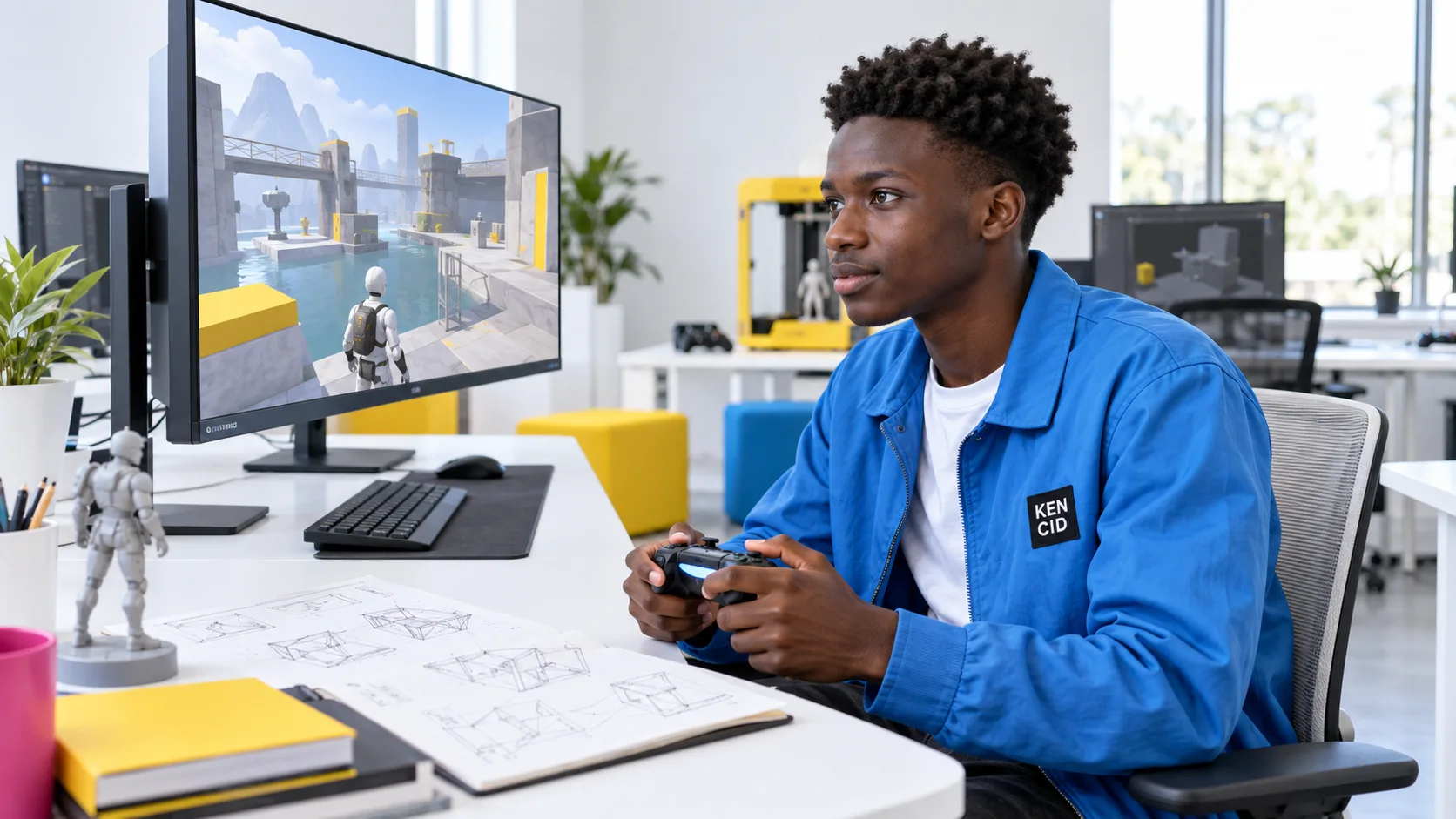 Students exploring Game Design at KENCID