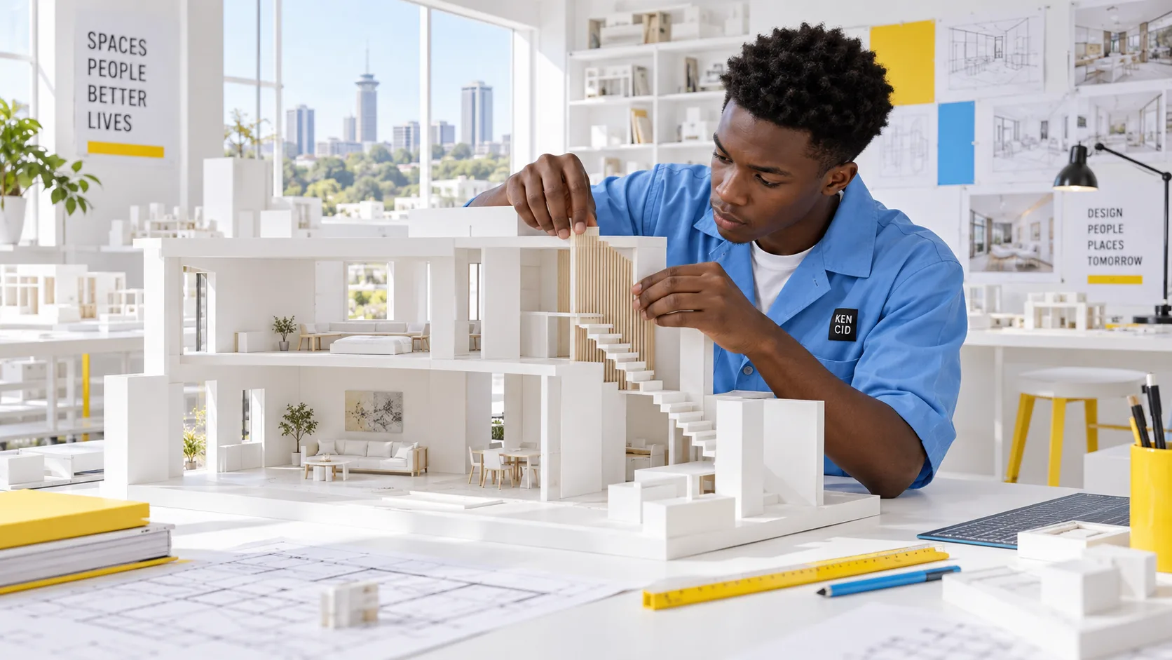 Students exploring Interior Architecture at KENCID