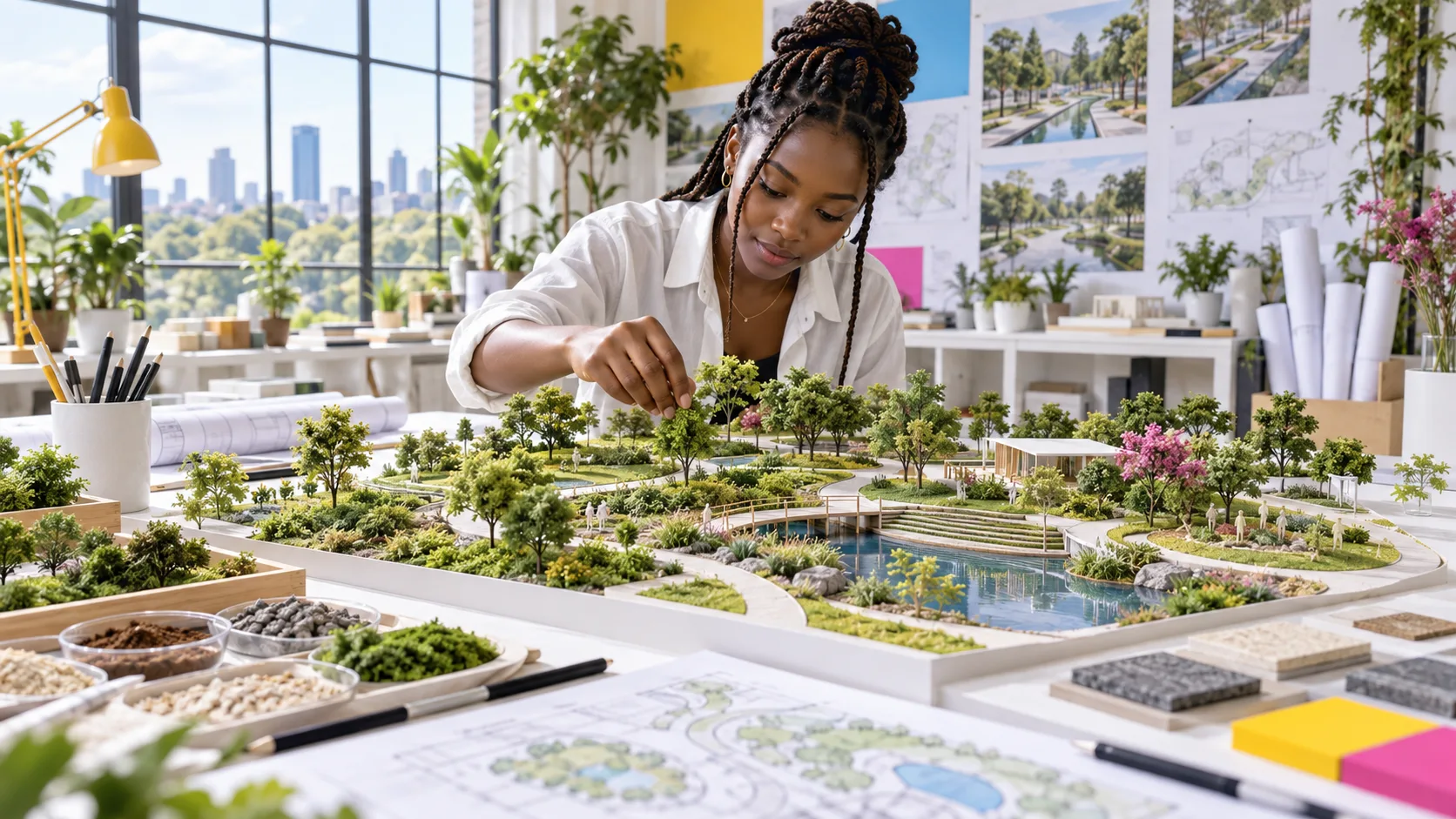 Students exploring Landscape Design at KENCID