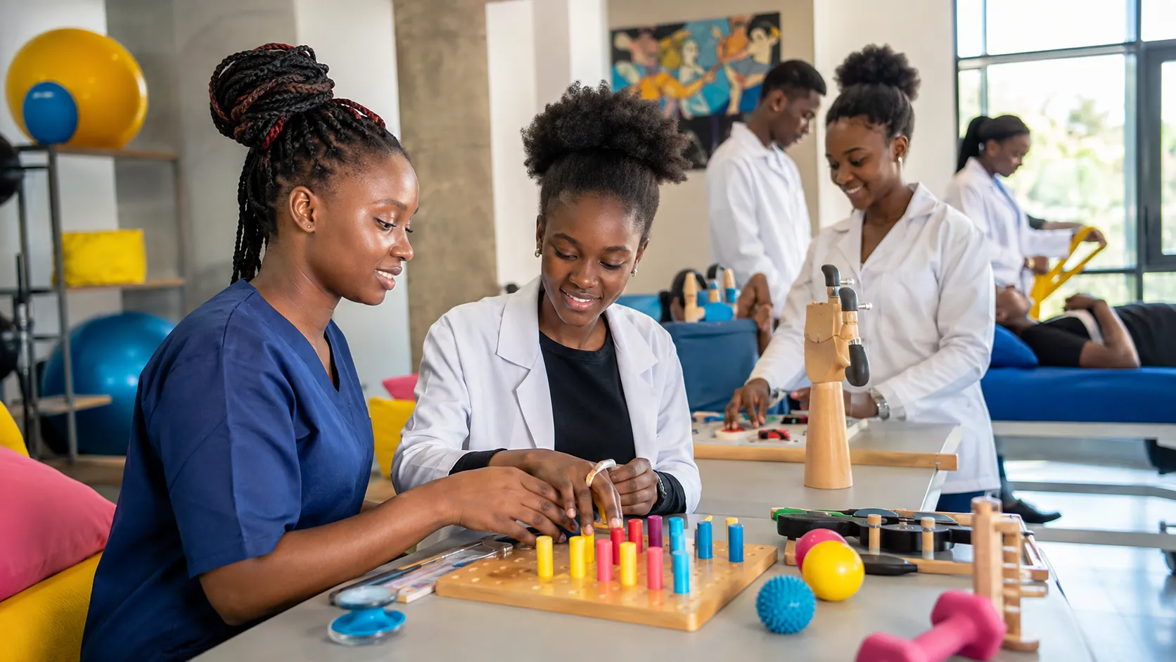 Students exploring Occupational Therapy at KENCID