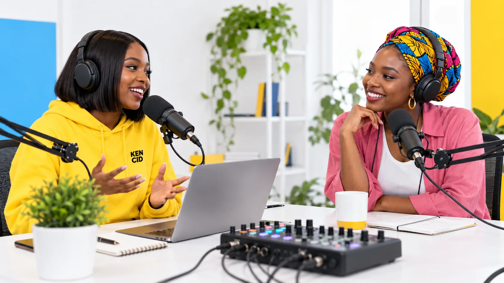 Students exploring Podcasting at KENCID