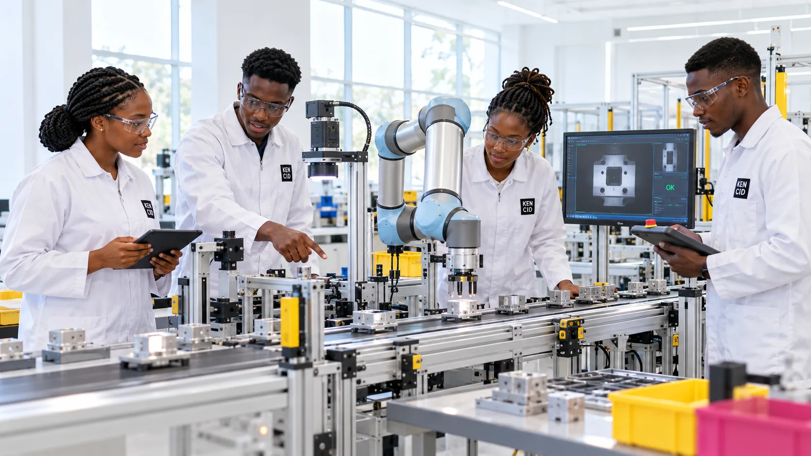 Students exploring Smart Manufacturing at KENCID