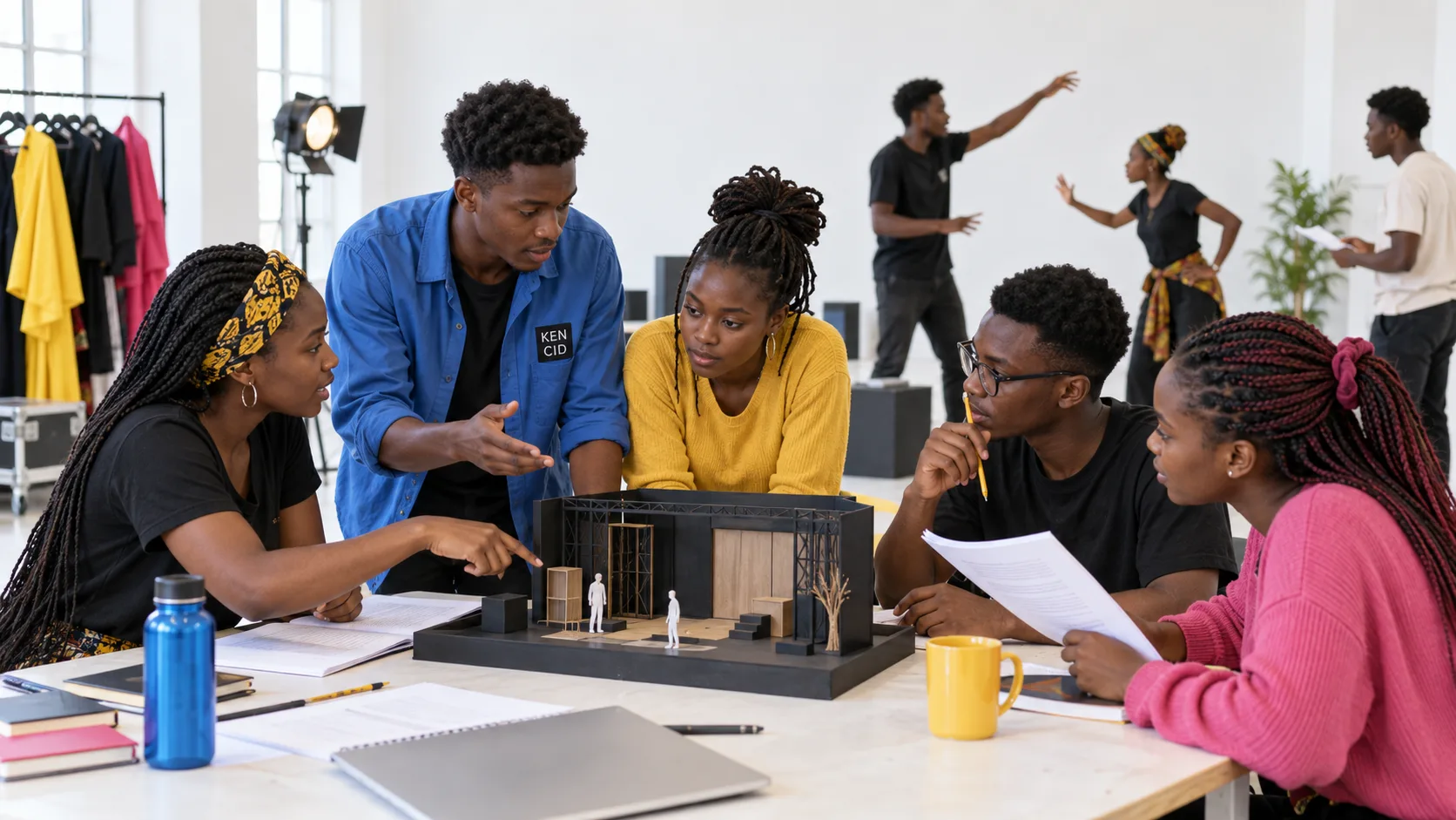 Students exploring Theatre at KENCID