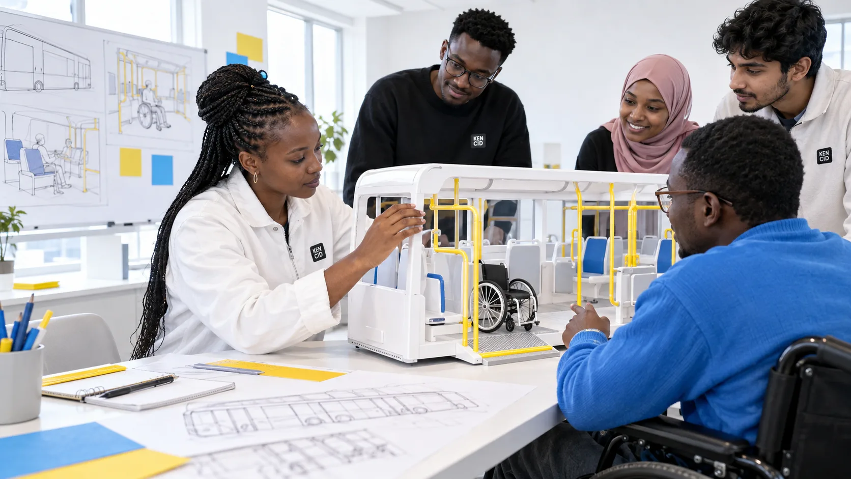 Students exploring Universal Transportation Design at KENCID
